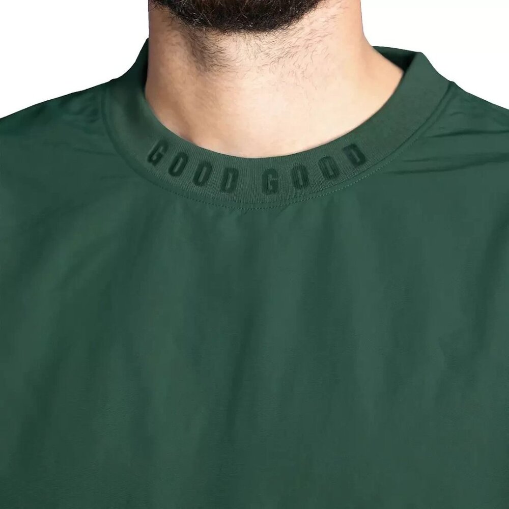Good Good Golf Men's First Cut Windbreaker Pullover Jacket Green Size Large